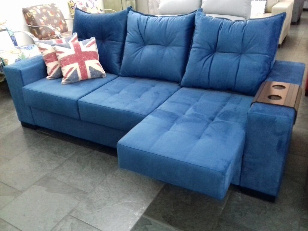 Sala SOFÁ AZUL veja os modelos e como decorar o ambiente