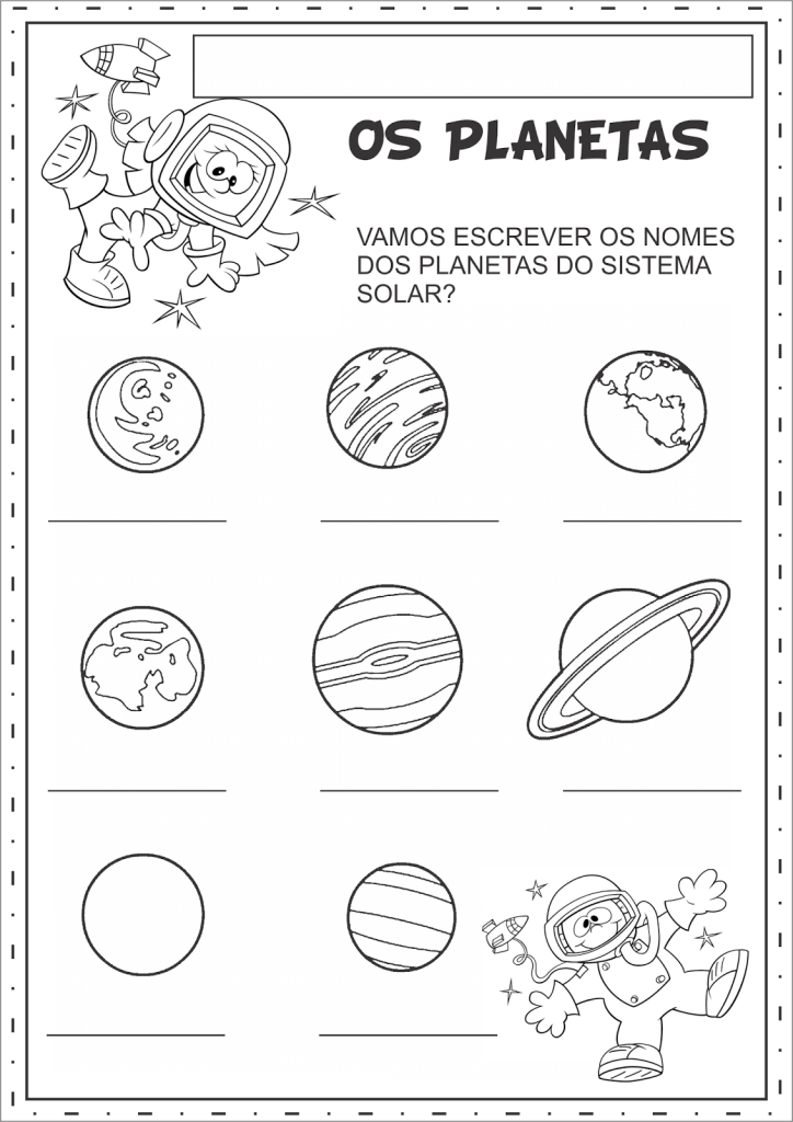 Atividades Sobre Os Planetas Do Sistema Solar 4º E 5º Ano